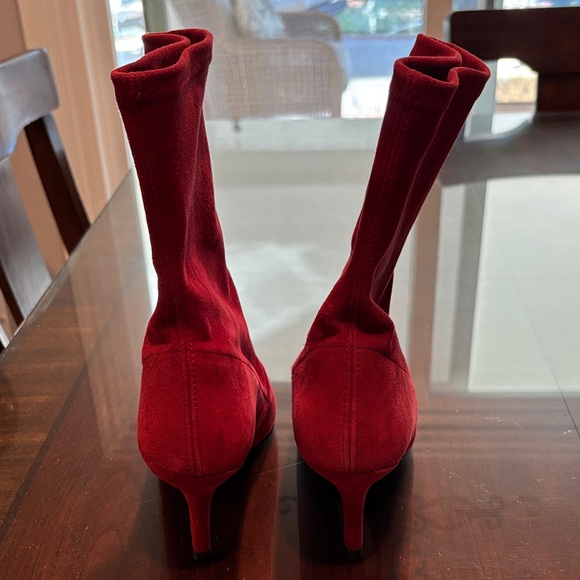 Stuart Weitzman Red Heeled Boots - Picture 3 of 8